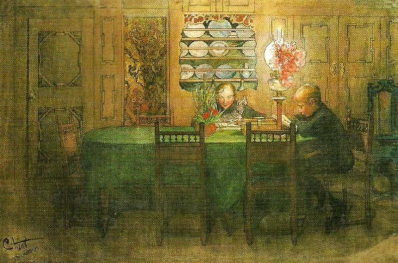 Carl Larsson laxlasning China oil painting art